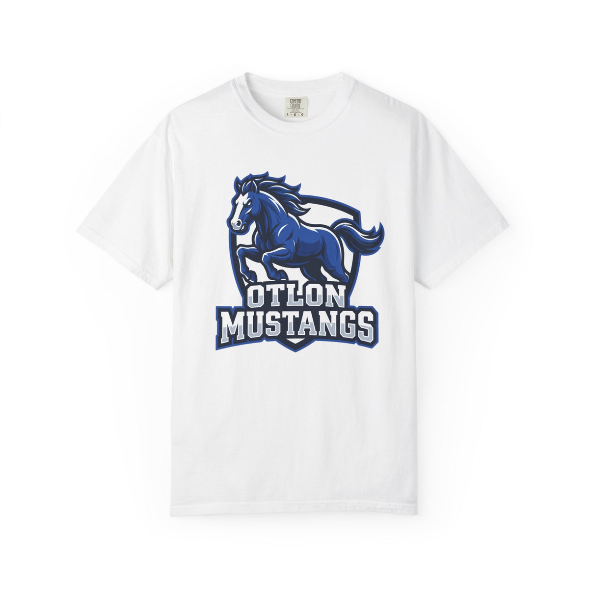 Mustangs T-Shirt — Blue Mustang School Spirit Tee