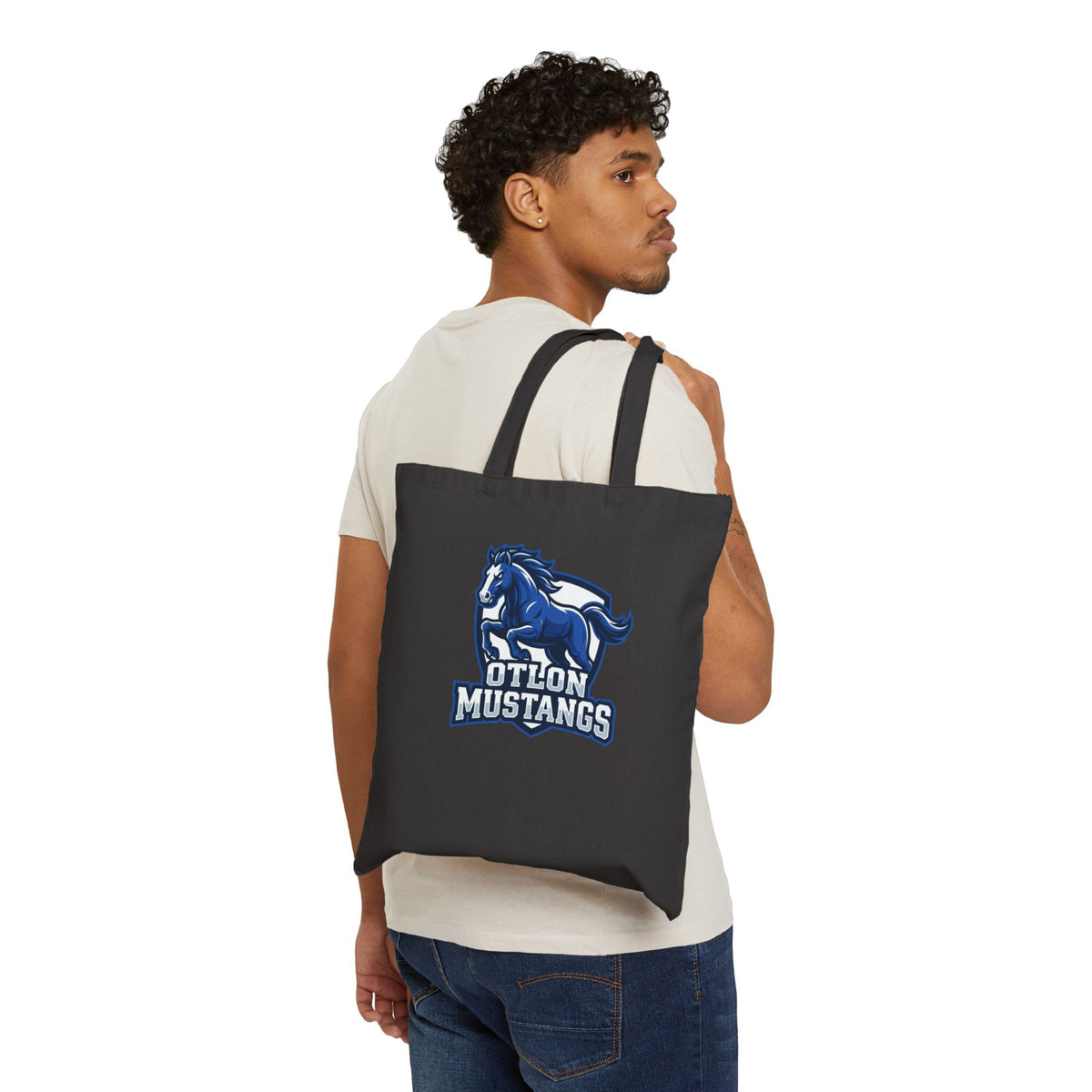Mustangs Cotton Canvas Tote Bag – Otton School Spirit Tote