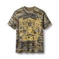 Camo Elks Tee — Cotton Center Graphic T‑Shirt