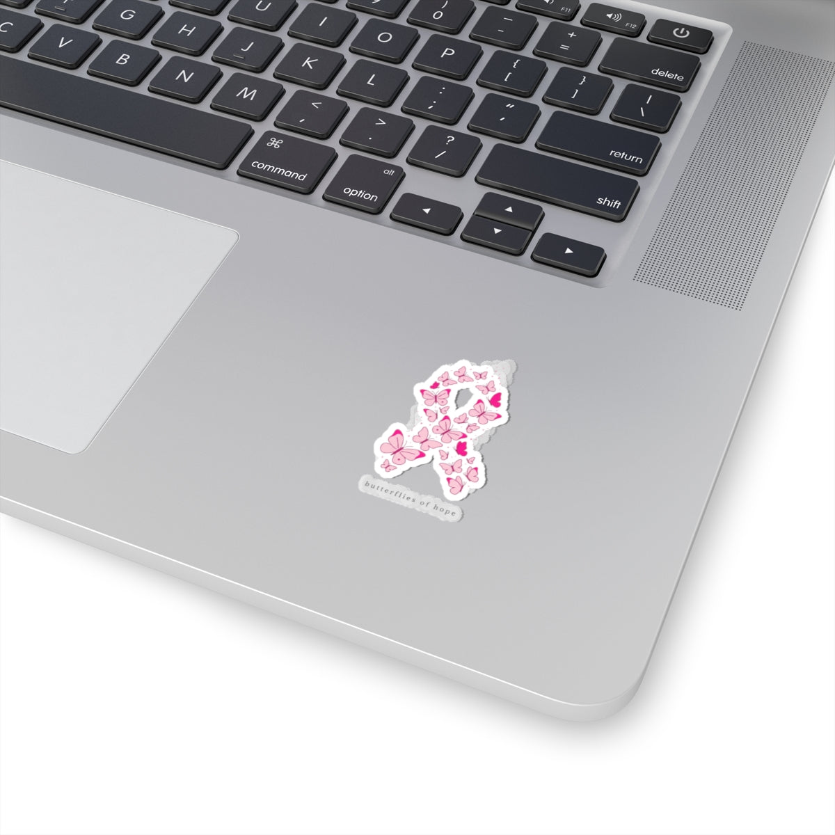 Butterflies of Hope Ribbon Kiss-Cut Stickers | Breast Cancer Awareness, Pink Ribbon